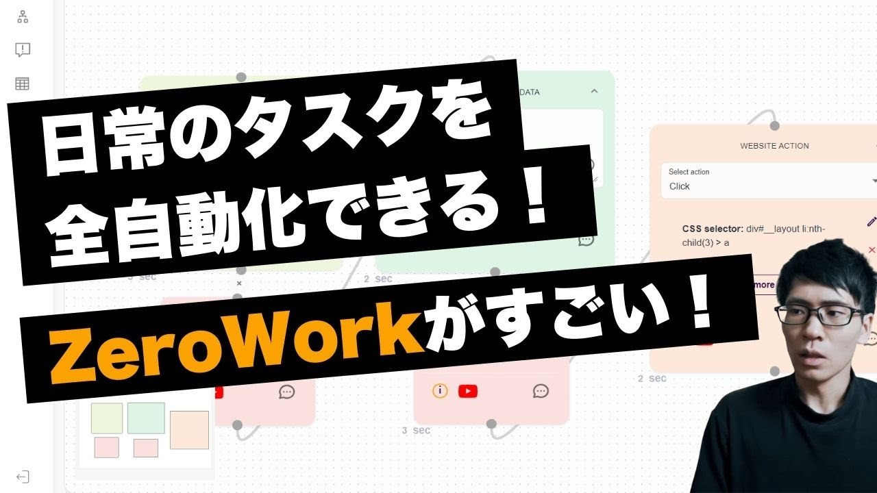 【IT関連動画まとめ】めんどくさい作業・業務を自動化できる！ZeroWork Creator Appとは？